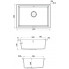 Кухонная мойка Fabiano  Quadro 61x46 Grey Metallic